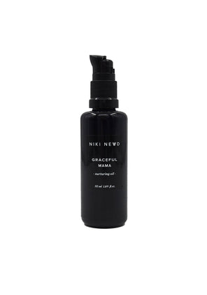 Niki Newd® Graceful Mama — fresh edible body oil and pre-retinol face oil made for sensitive skin.