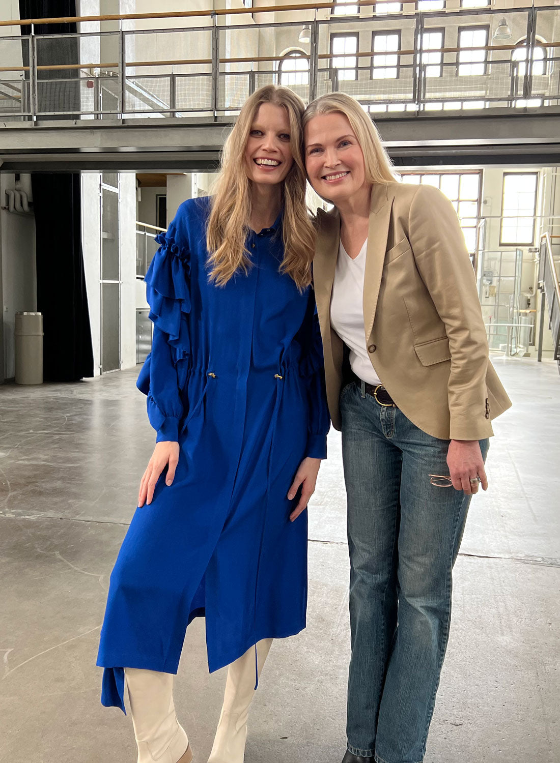 Niki Newd founder Kirsi Kaukonen with top model Sara Sihvonen. A milestone moment as an official partner of Finnish Next Top Model.